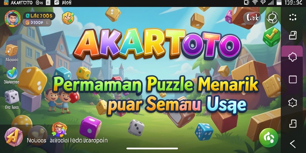 Tampilan permainan puzzle AKARTOTO yang menantang dan menarik.