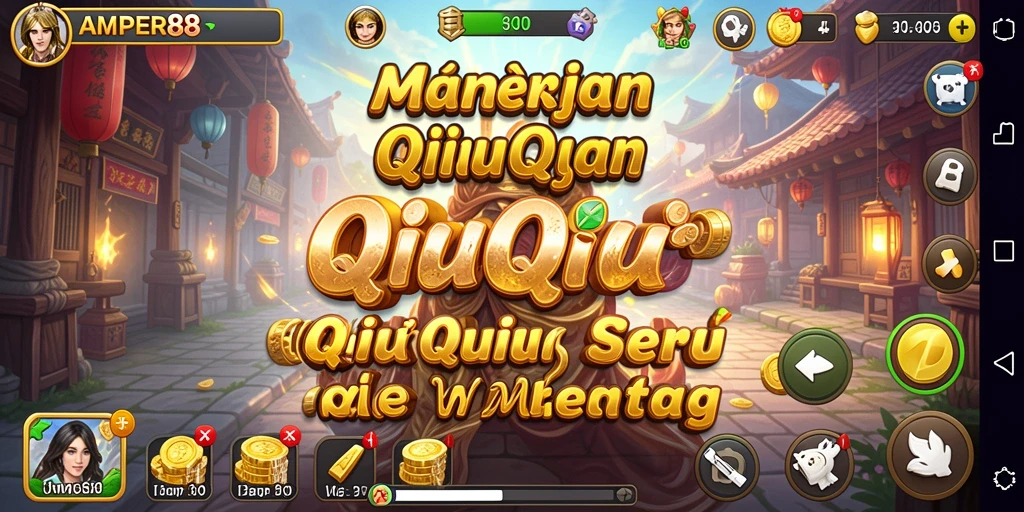 Tampilan gameplay QiuQiu yang seru dan interaktif