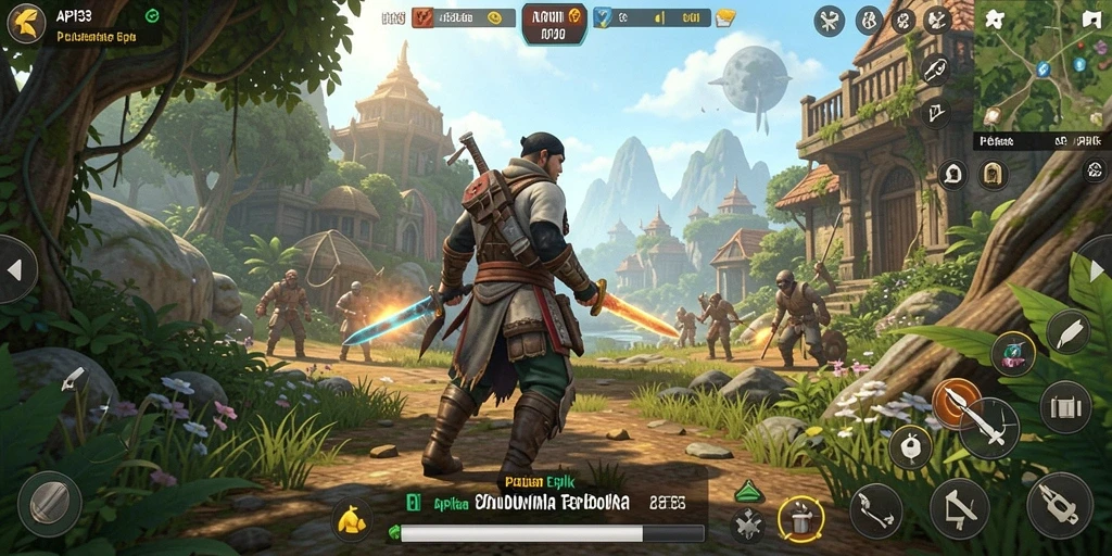 Screenshot API33 menampilkan aksi seru dalam game petualangan.