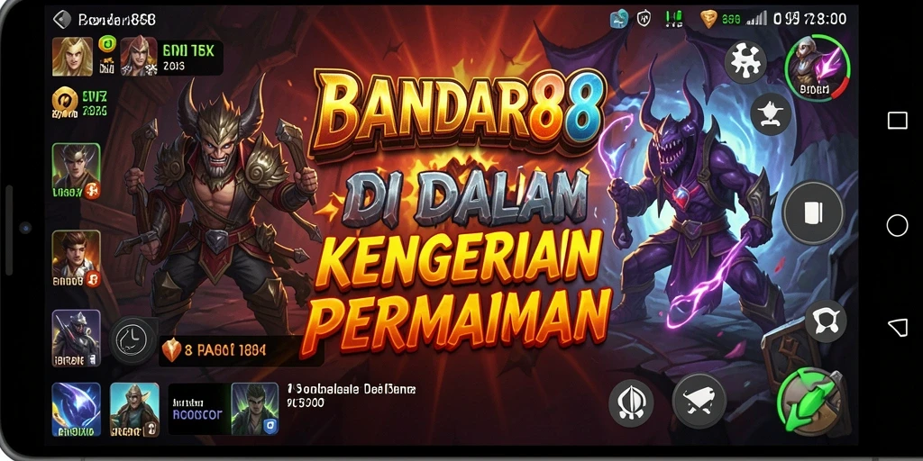 Screenshot gameplay BANDAR88 menampilkan momen mencekam di dalam rumah angker.