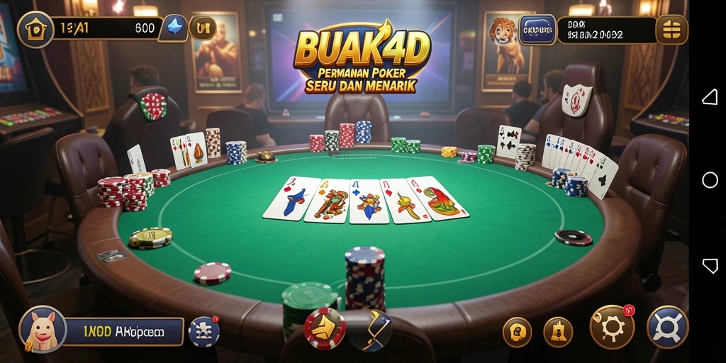 Gameplay seru yang menampilkan keahlian pemain Poker.