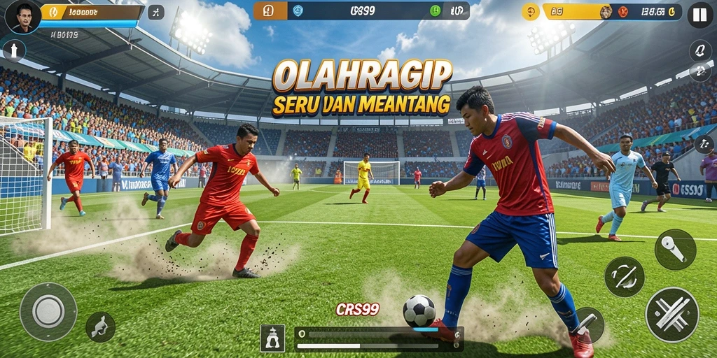 Tampilan gameplay CRS99 yang menegangkan dan nyata saat bertanding dengan pemain lain.