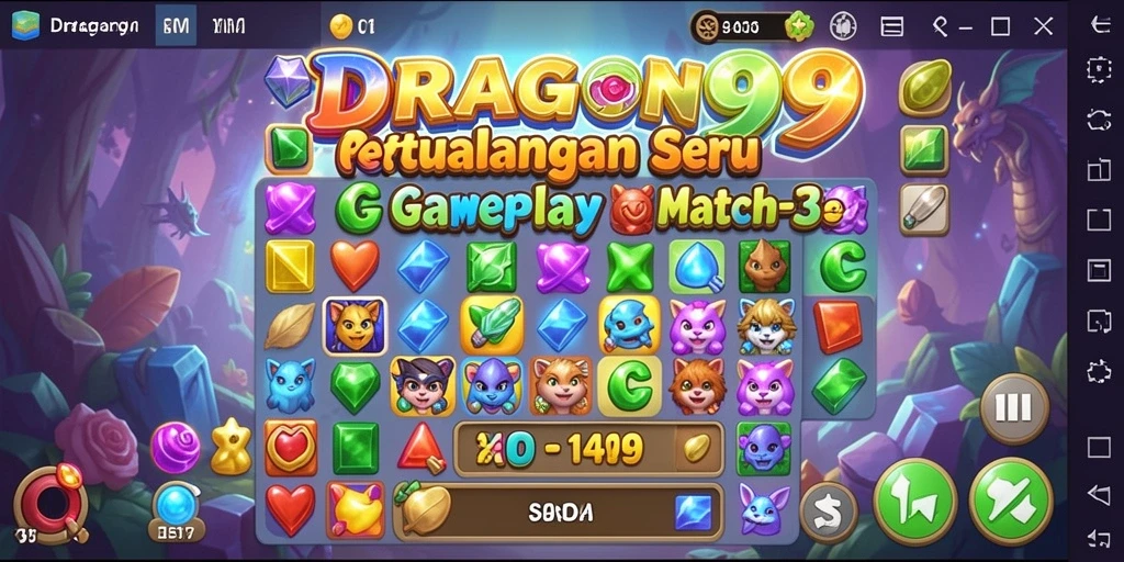 Tampilan gameplay DRAGON99 yang menarik dan penuh warna.