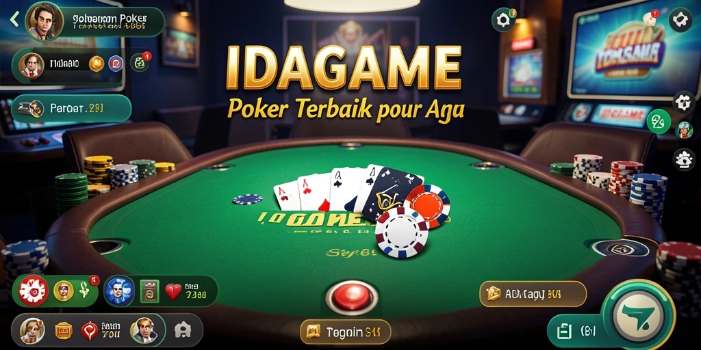 Tampilan menarik gameplay Poker di IDAGAME.
