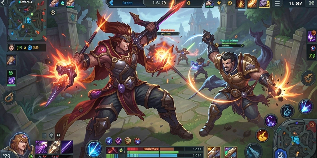 Gameplay dinamis dan seru dari IDN789 dalam pertempuran MOBA.
