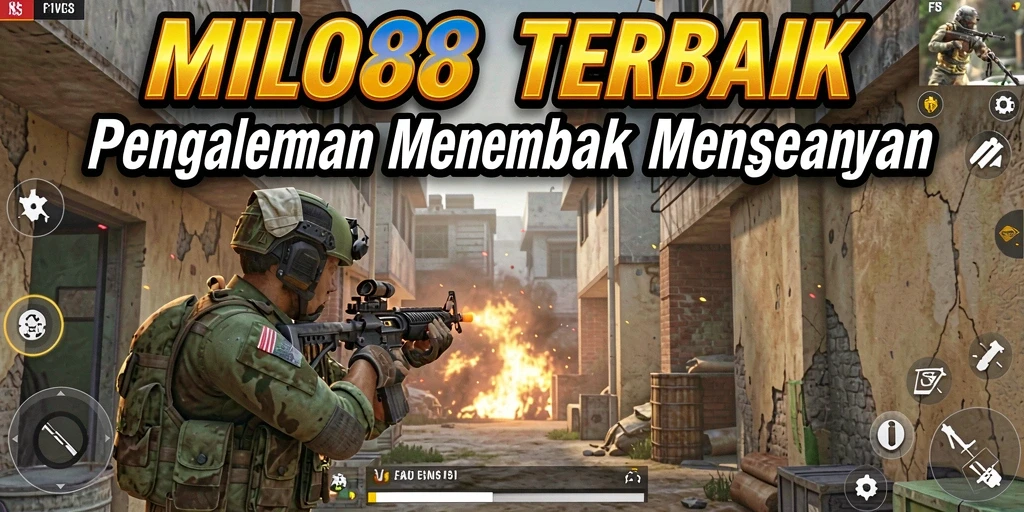 Screenshot gameplay MILO88 menampilkan aksi menembak yang seru dan intens.