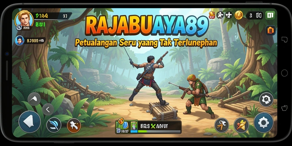 Screenshot menunjukkan momen seru dalam gameplay petualangan RAJABUAYA89.