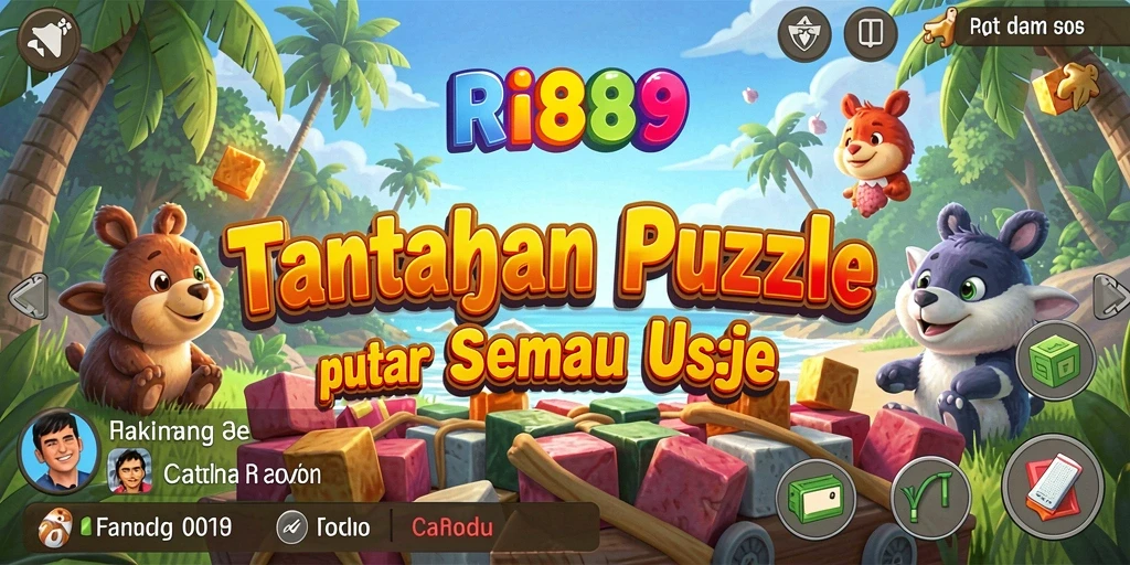 Tampilan gameplay menarik dari RI889 dengan puzzle menantang.