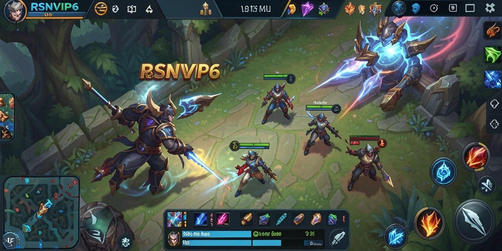 Tangkapan layar gameplay RSNVIP6 dengan aksi seru di arena.