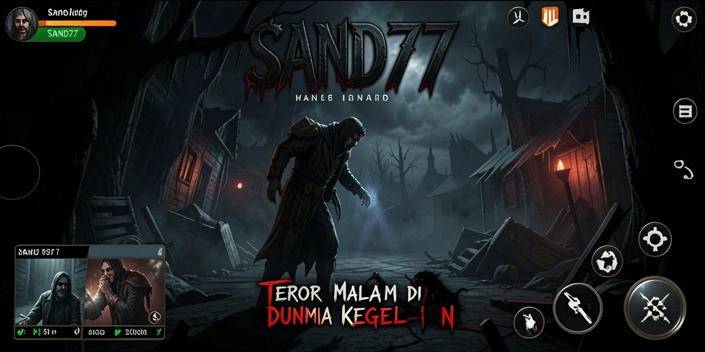 Screenshot SAND77 menampilkan suasana mencekam di dalam gameplay.