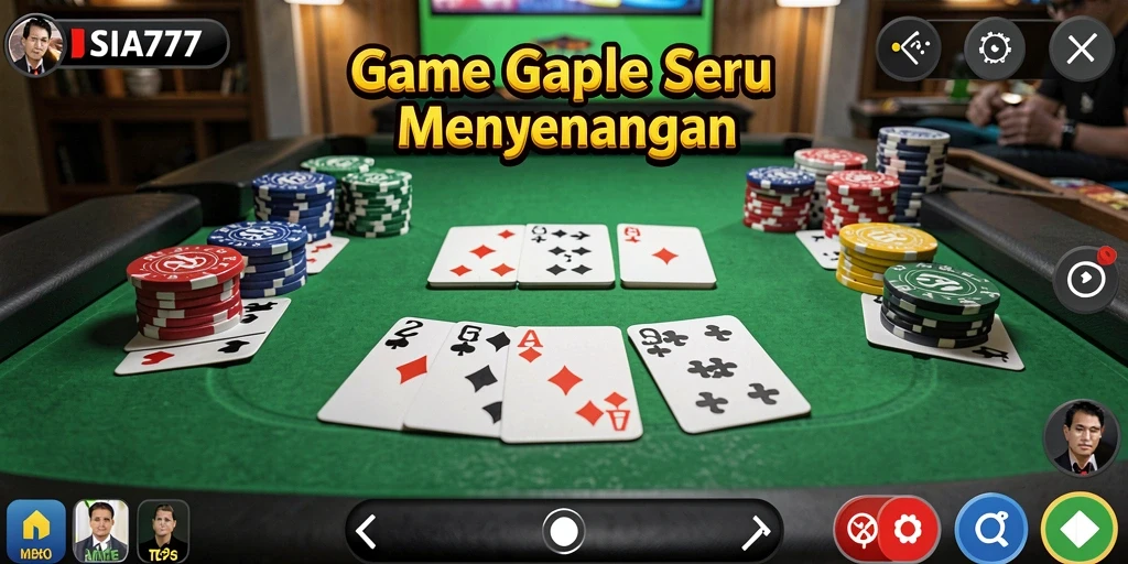 Screenshot permainan SIA777 yang menampilkan keseruan bermain Gaple.