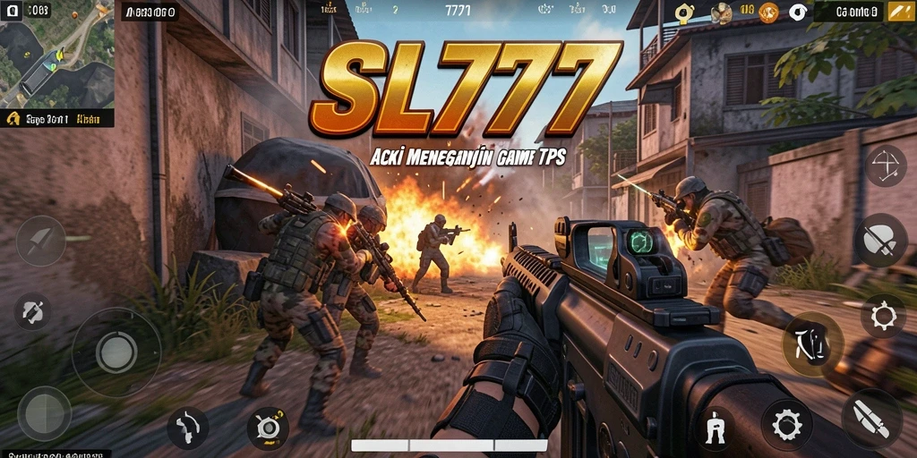 Tampilan gameplay SL777 menunjukkan aksi seru dalam karakter TPS.