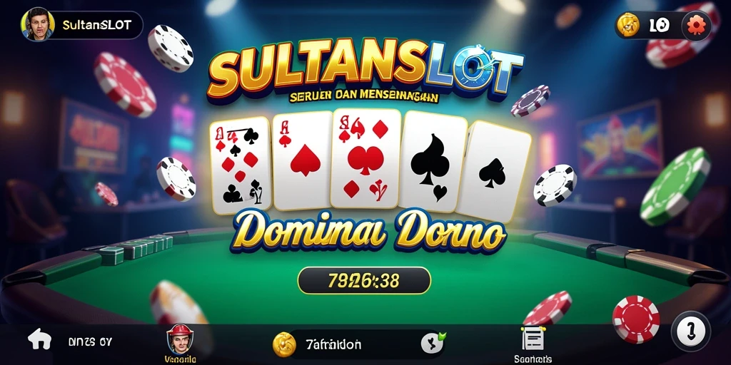 Tampilan gameplay seru di SULTANSLOT dengan domino.
