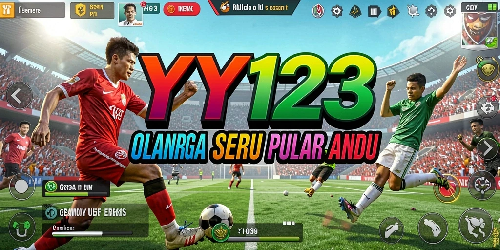 Tampilan screenshot utama YY123 menampilkan aksi seru dalam permainan olahraga.
